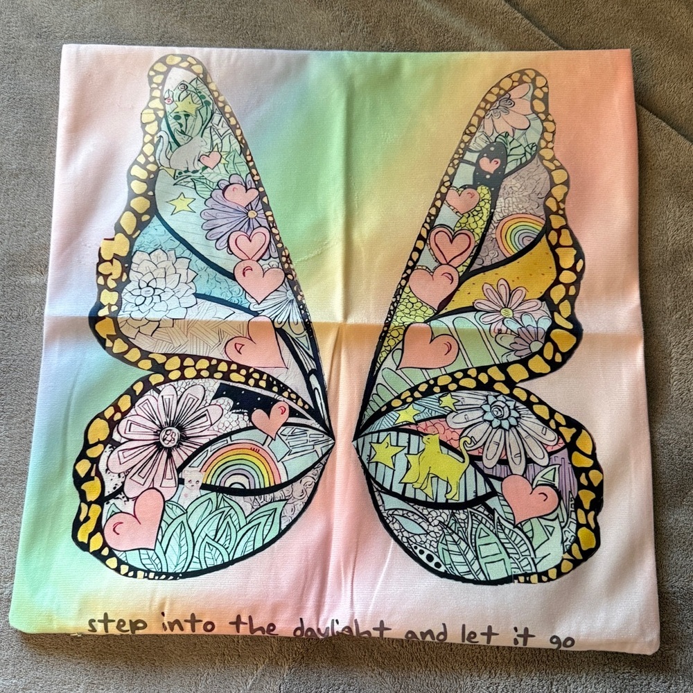 Taylor Swift Throw Pillow Butterfly ME! Mural Lover Daylight Lyrics Swiftie Gift